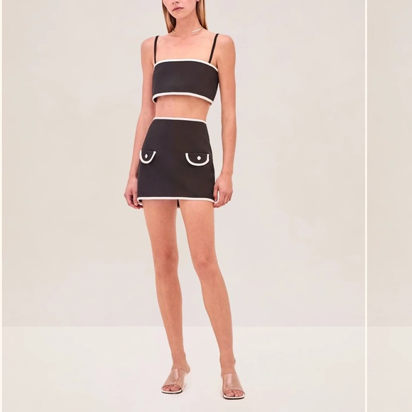 Alexis Black/White Rubino Skirt & Top Set Sz Small - Picture 1 of 12